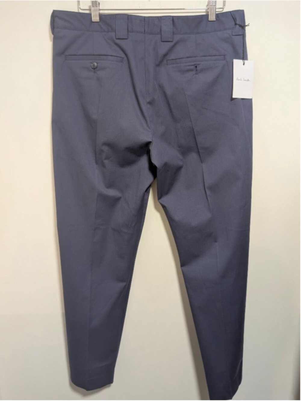 Paul Smith | Organic Blue Stretch-Cotton Twill Pleated Trousers In Blue - Picture 3 of 16